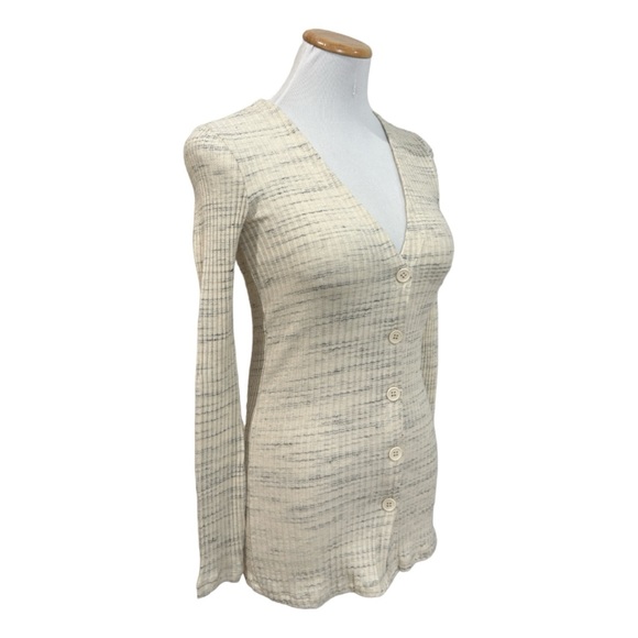 Monrow Cosmo Ribbed Button Down Cardigan - Picture 6 of 10